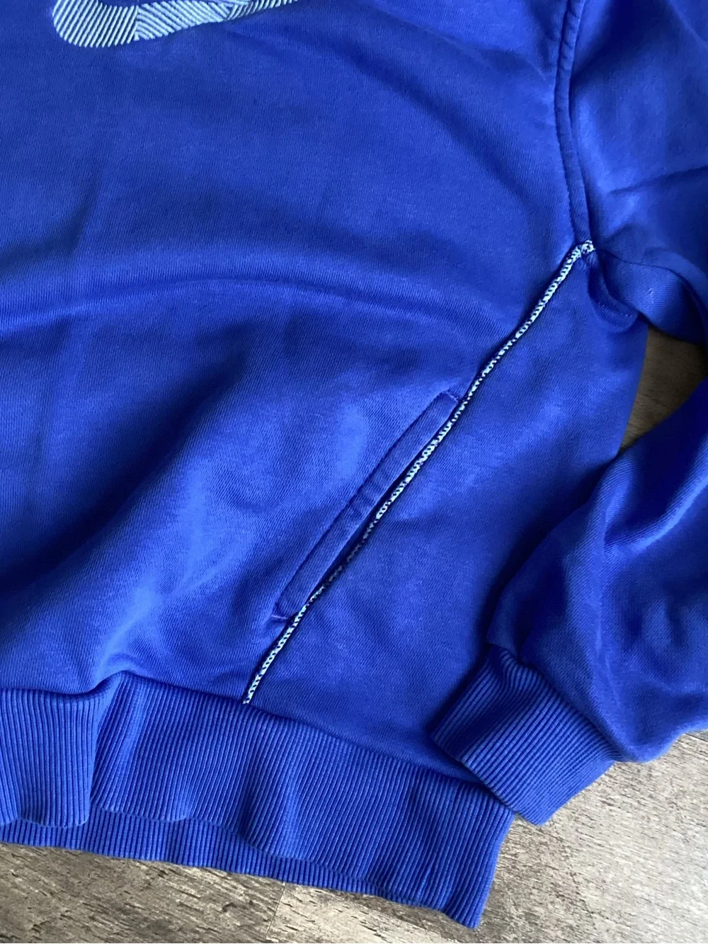 Nike Royal Blue Kids Pullover Hoodie with Logo